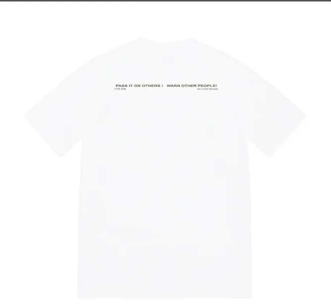 Logo Tee T-shirt M White 22FW Black XL L sleeved Banner Warning S Short Warning and 0728
